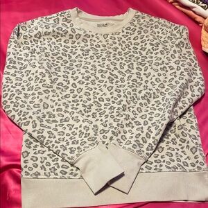 Tek Gear Women's Light Gray Animal Print Sweater
